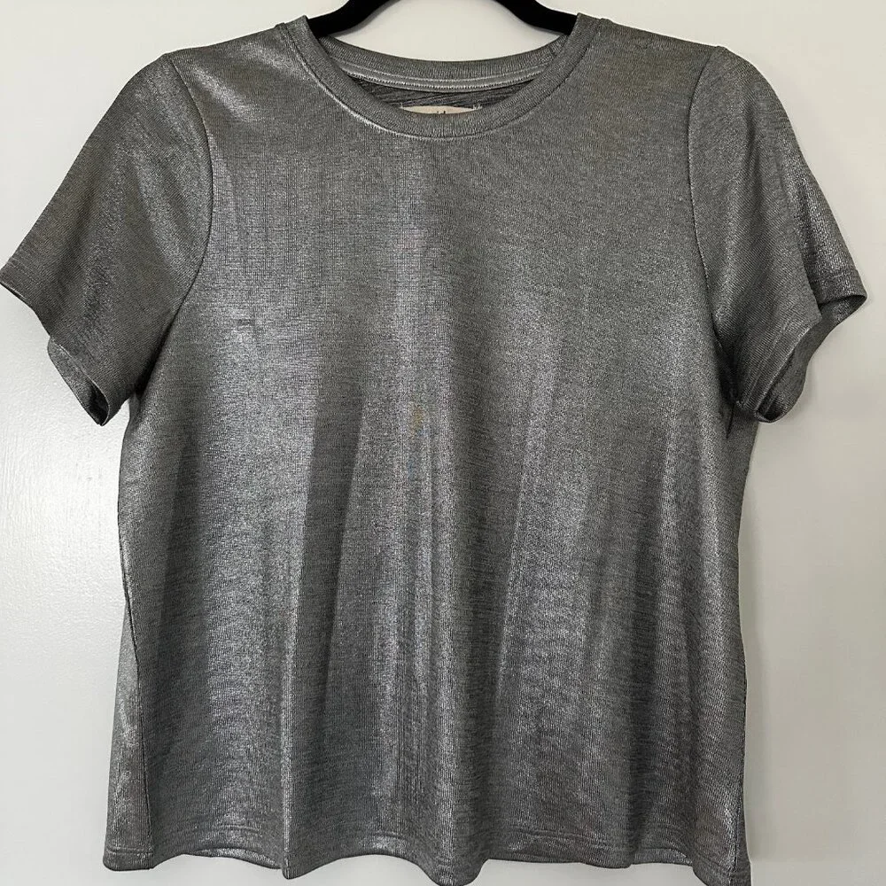 Porridge Metallic Silver Short Sleeve Tee (small) - Picture 2 of 6